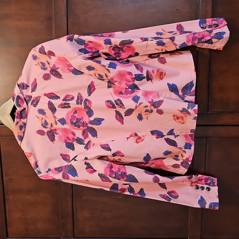 CAbi 804 Pink Floral Rose Garden Jacket , Size 12 - Picture 6 of 11